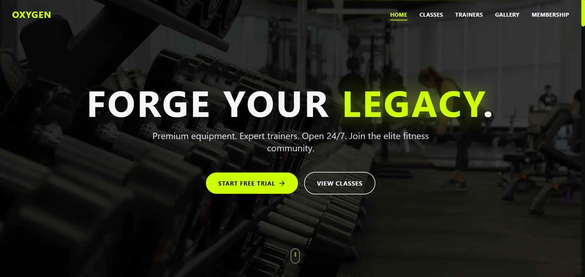 Oxygen 2.0 Fitness & Athletic Platform